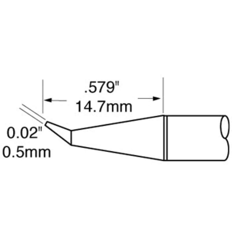 SCP Series Ceramic Bent Conical Tip Solder Cartridge for MFR-HSR Iron, 0.50mm